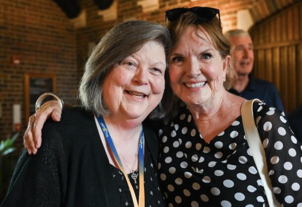 Teresa McKinney (left) spent 20 years working for Dr. Mary Poston Tanner, watching her supervisor rise from department head to dean of the College of Health, Education and Professional Studies.